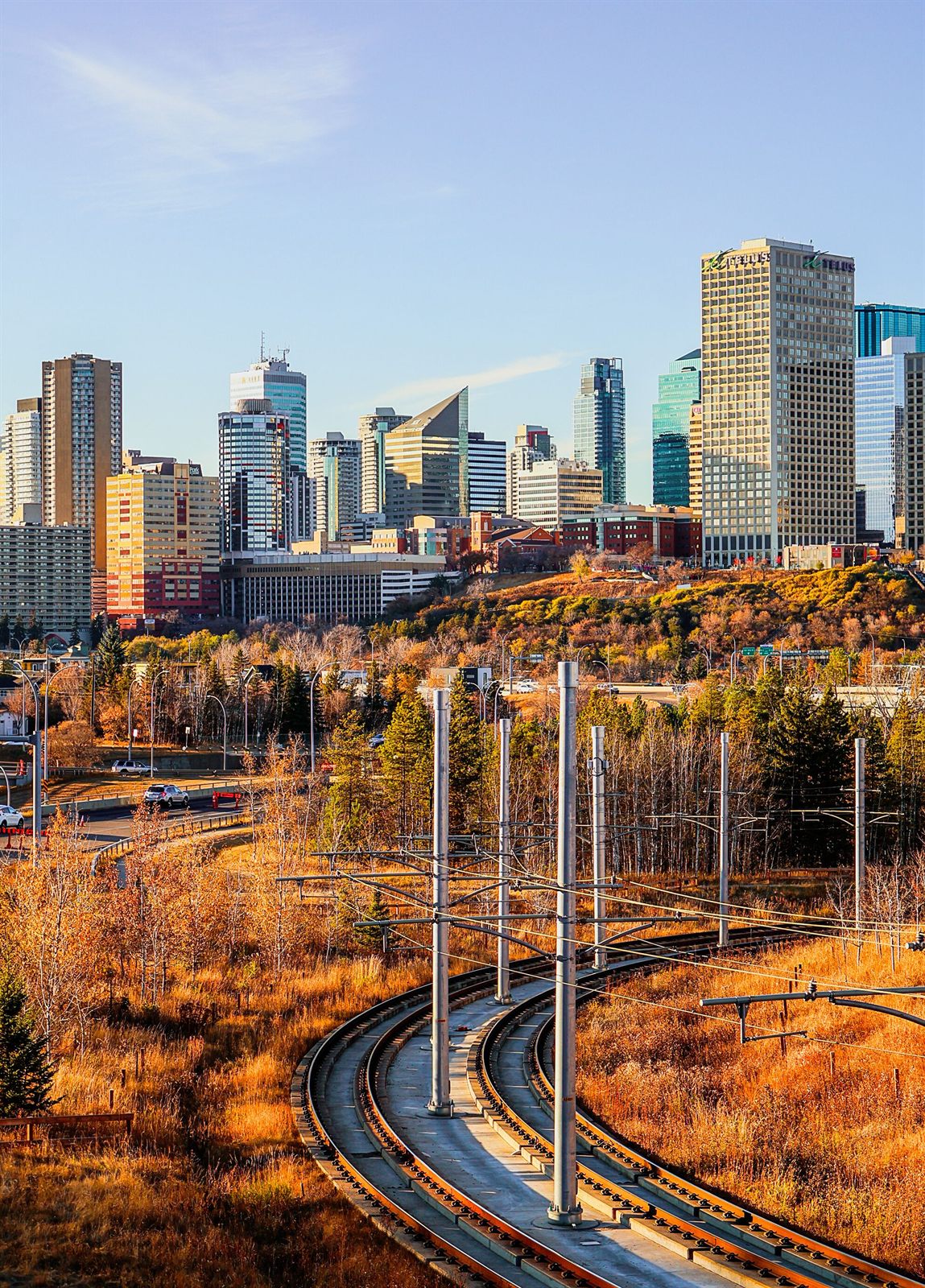 Edmonton skyline in autumn